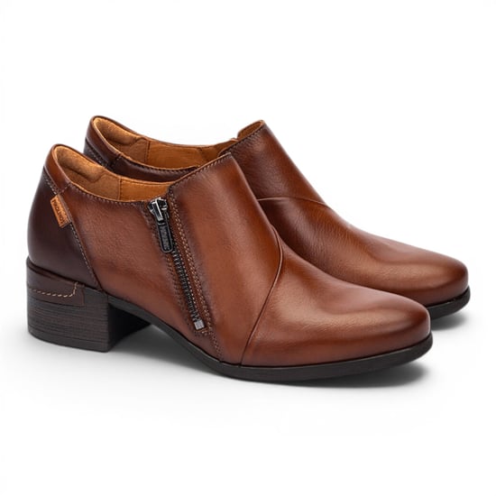 Pikolinos Damen braune Lederschuhe mit niedrigem Absatz – Malaga - Image 3