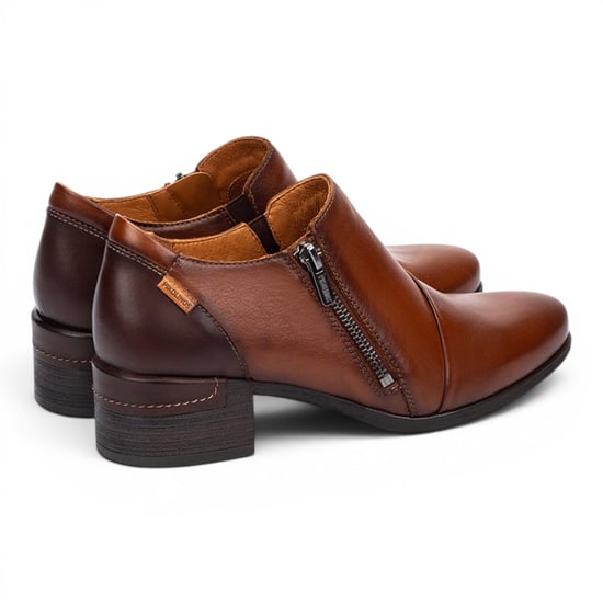 Pikolinos Damen braune Lederschuhe mit niedrigem Absatz – Malaga - Image 4