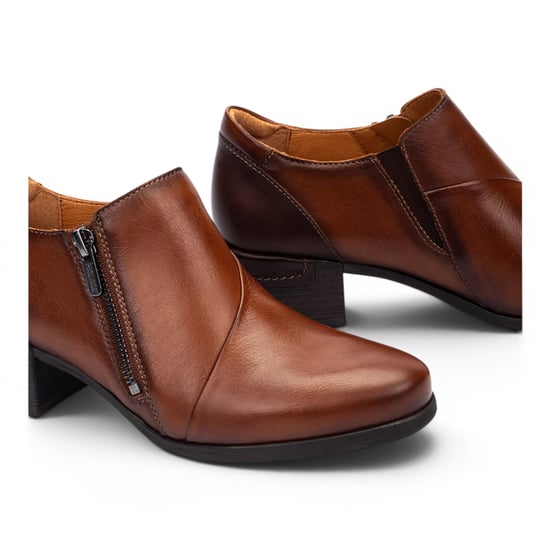 Pikolinos Damen braune Lederschuhe mit niedrigem Absatz – Malaga - Image 5