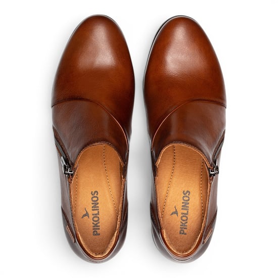 Pikolinos Damen braune Lederschuhe mit niedrigem Absatz – Malaga - Image 6
