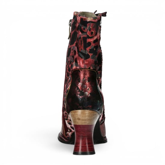 Laura Vita Goth Victorian Floral Wine Lederstiefel mit Schnürung und Absatz – Eleao-42 - Image 6