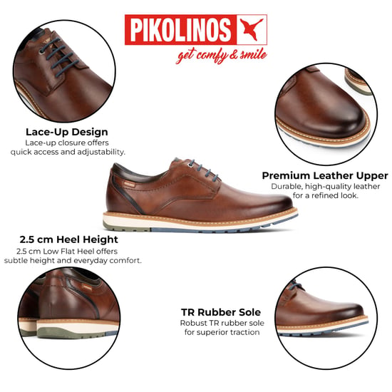 Pikolinos Herren braune Lederschuhe mit Schnürung – Berna - Image 2
