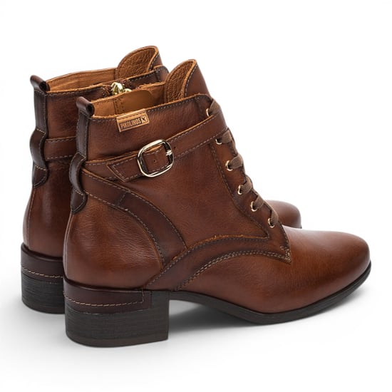 Pikolinos braune Leder-Schnürstiefel mit mittlerem Absatz – Malaga - Image 4