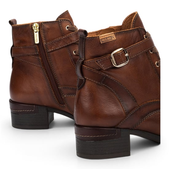 Pikolinos braune Leder-Schnürstiefel mit mittlerem Absatz – Malaga - Image 5
