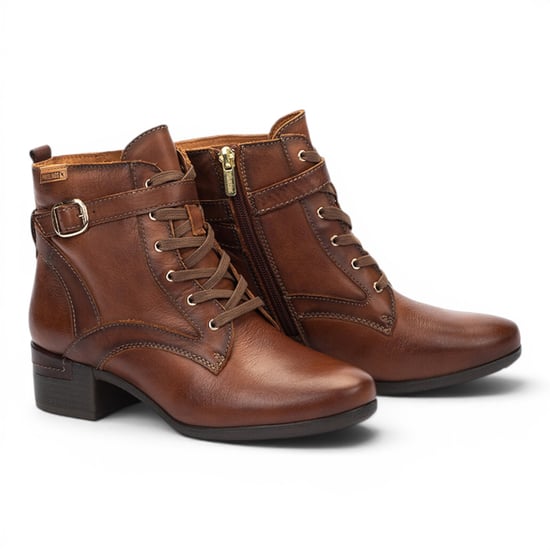 Pikolinos braune Leder-Schnürstiefel mit mittlerem Absatz – Malaga - Image 6