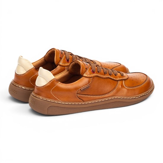 Pikolinos Tan Brown Leather Sneakers Trainer Barfußschuhe – Aranjuez - Image 4
