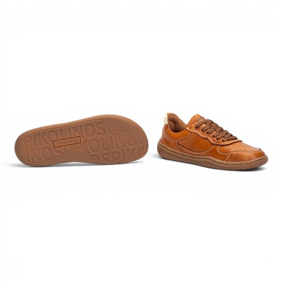 Pikolinos Tan Brown Leather Sneakers Trainer Barfußschuhe – Aranjuez - Image 6