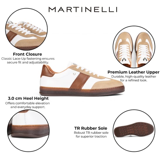 Martinelli Herren Braune Ledersneakers Trainerschuhe – Seaford - Image 2