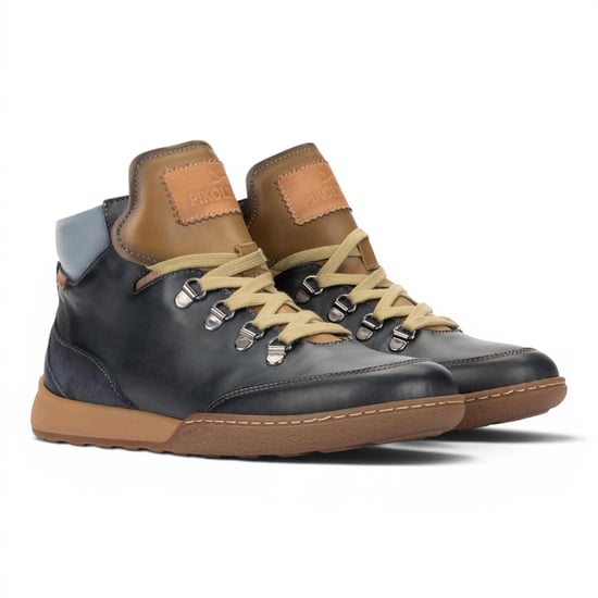 Pikolinos Damen blaue Leder-Schnürschuhe Turnschuhe – Viana - Image 3