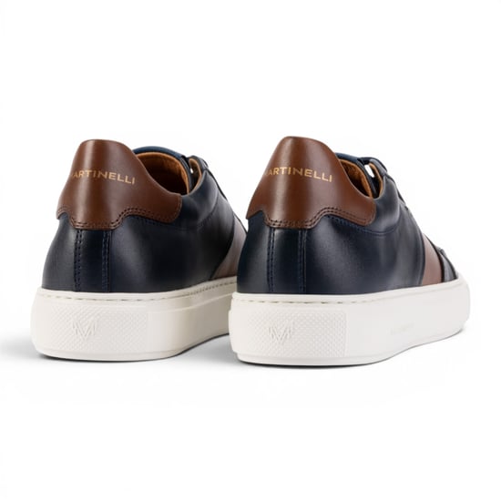 Martinelli Herren Blaue Ledersneakers Sneakers Sneaker Schuhe – Hastings - Image 6