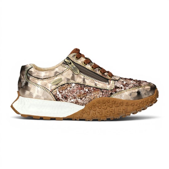Laura Vita Damen-Floral-Goldleder-Sneakerschuhe – Evitao-03 - Image 1