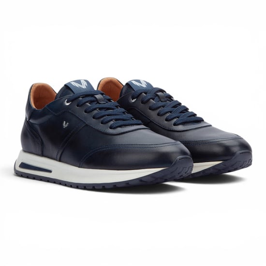 Martinelli Herren blaue Ledersneakers Trainer Schnürschuhe – Hanbury - Image 3