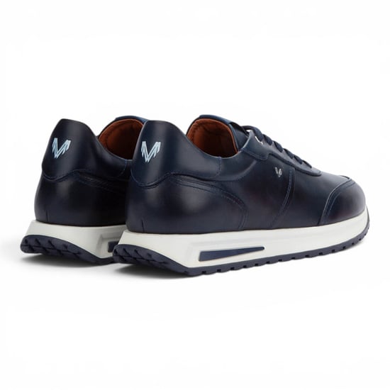 Martinelli Herren blaue Ledersneakers Trainer Schnürschuhe – Hanbury - Image 4