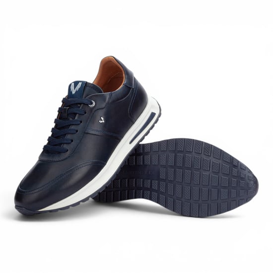 Martinelli Herren blaue Ledersneakers Trainer Schnürschuhe – Hanbury - Image 5