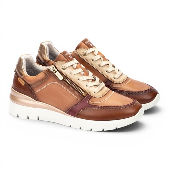 Pikolinos Damen-Tan Beige Ledersneakers Trainerschuhe – Cantabria - Image 3