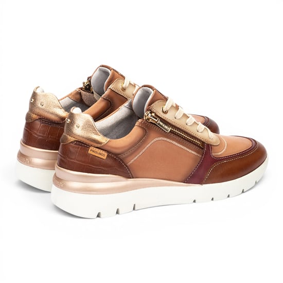 Pikolinos Damen-Tan Beige Ledersneakers Trainerschuhe – Cantabria - Image 4
