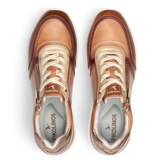 Pikolinos Damen-Tan Beige Ledersneakers Trainerschuhe – Cantabria - Image 6