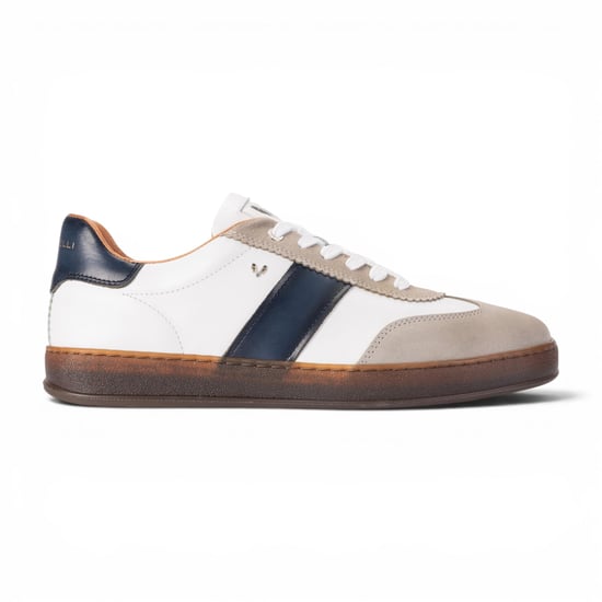 Martinelli Herren Blue Leather Sneakers Trainerschuhe – Seaford - Image 1