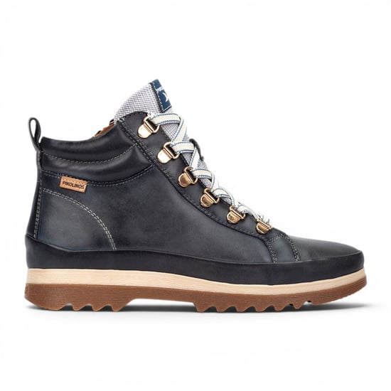 Pikolinos Damen Blaue Lederschuhe Sneaker Winter-Schnürstiefel – Vigo - Image 1