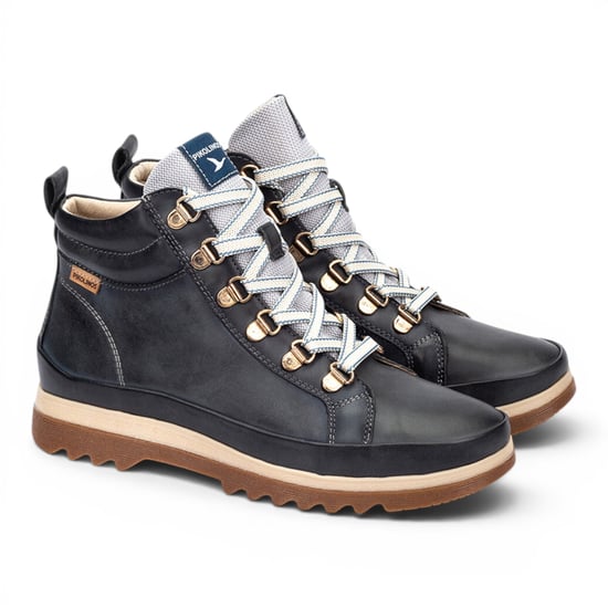 Pikolinos Damen Blaue Lederschuhe Sneaker Winter-Schnürstiefel – Vigo - Image 3