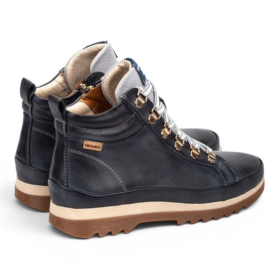 Pikolinos Damen Blaue Lederschuhe Sneaker Winter-Schnürstiefel – Vigo - Image 4