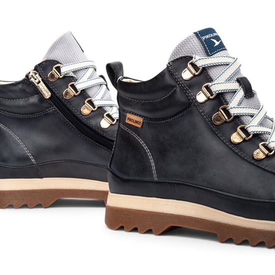 Pikolinos Damen Blaue Lederschuhe Sneaker Winter-Schnürstiefel – Vigo - Image 5
