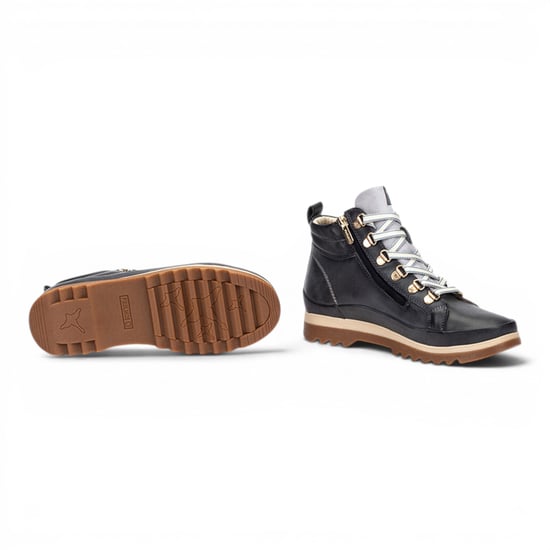 Pikolinos Damen Blaue Lederschuhe Sneaker Winter-Schnürstiefel – Vigo - Image 6