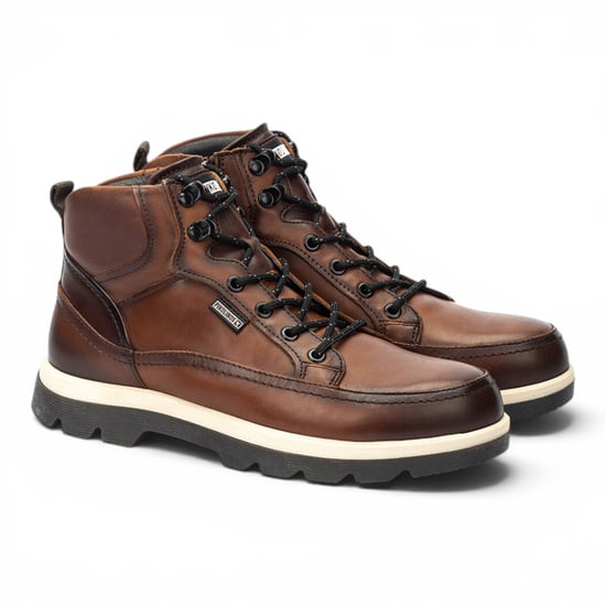 Pikolinos Herren braune Leder-Schnürstiefel – Vigo - Image 3