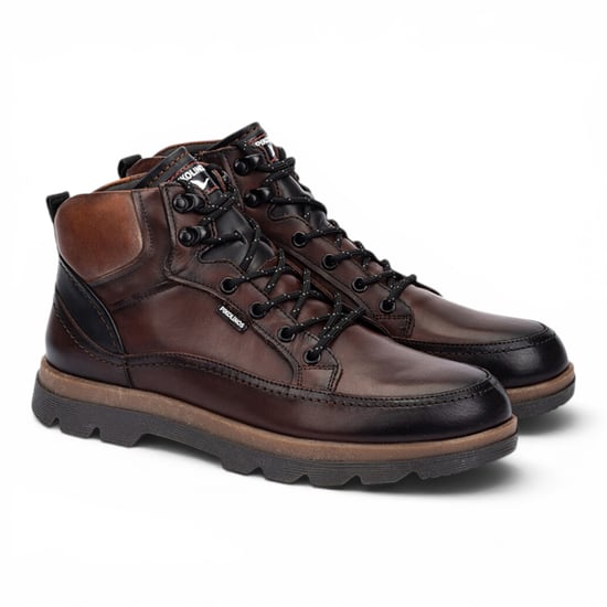 Pikolinos Herren dunkelbraune Leder-Schnürstiefel – Vigo - Image 3