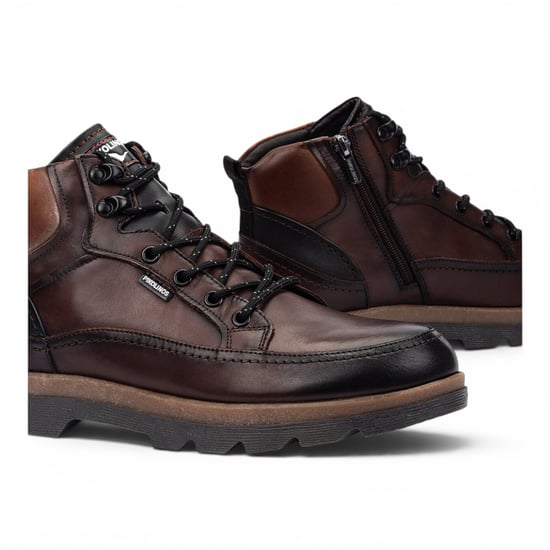 Pikolinos Herren dunkelbraune Leder-Schnürstiefel – Vigo - Image 5