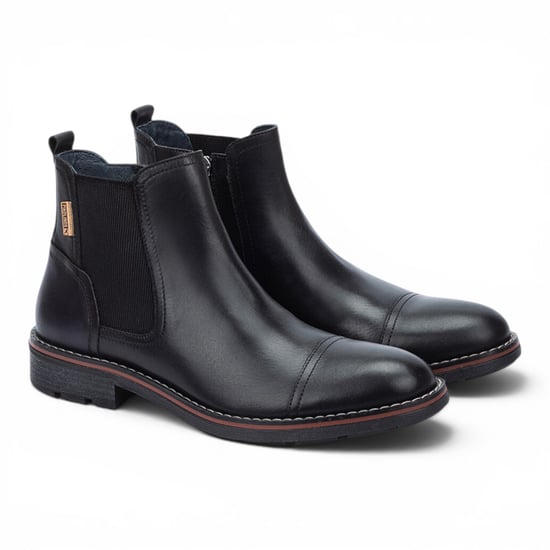 Pikolinos Schwarze Leder-Chelsea-Knöchelstiefel mit Reißverschluss – York - Image 3