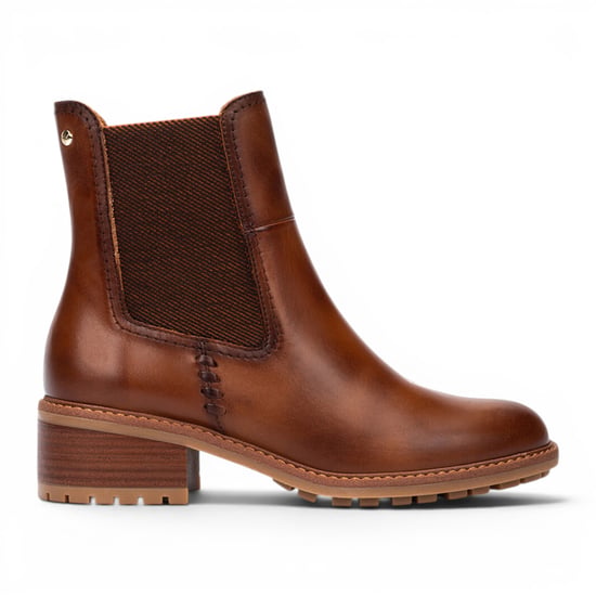 Pikolinos Braune Leder-Chelsea-Stiefel mit Absatz für Frauen – Medina - Image 1