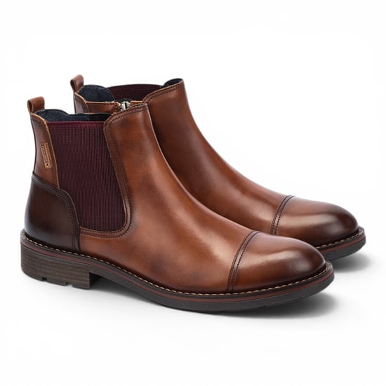 Pikolinos Herren braune Leder-Chelsea-Knöchelstiefel mit Reißverschluss – York - Image 3