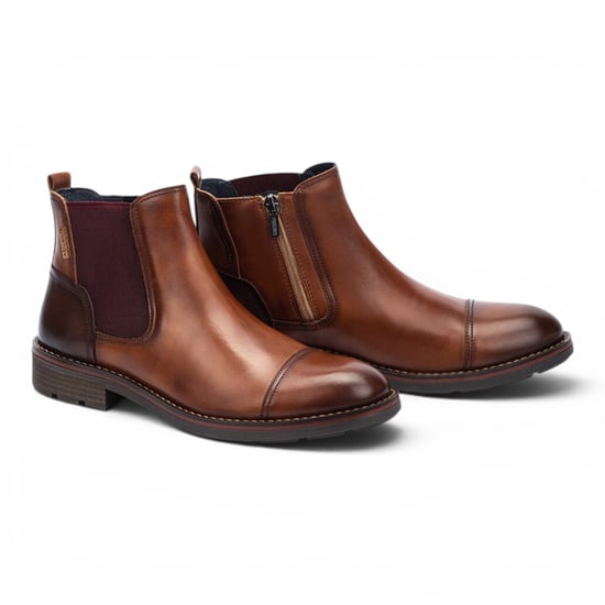 Pikolinos Herren braune Leder-Chelsea-Knöchelstiefel mit Reißverschluss – York - Image 6