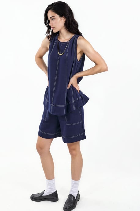 Stitch-Details Relaxed Fit Koord-Set - Image 2