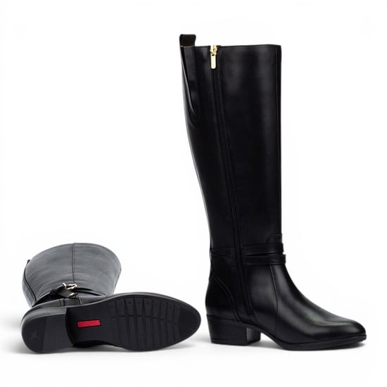Pikolinos kniehohe schwarze Lederstiefel für Frauen – Daroca - Image 6