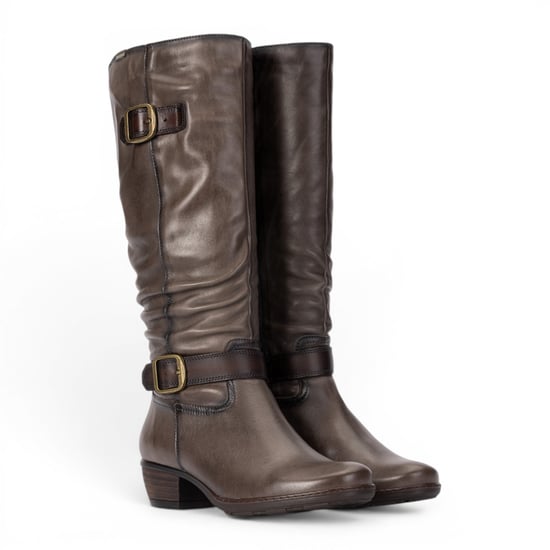 Pikolinos graue Lederstiefel mit hohem Absatz – Utiel - Image 3