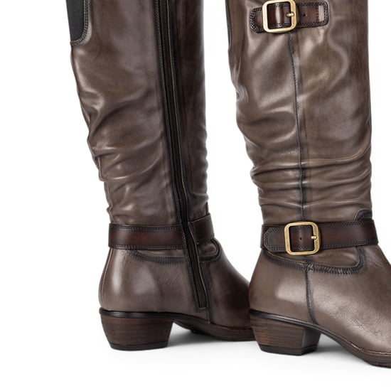 Pikolinos graue Lederstiefel mit hohem Absatz – Utiel - Image 5