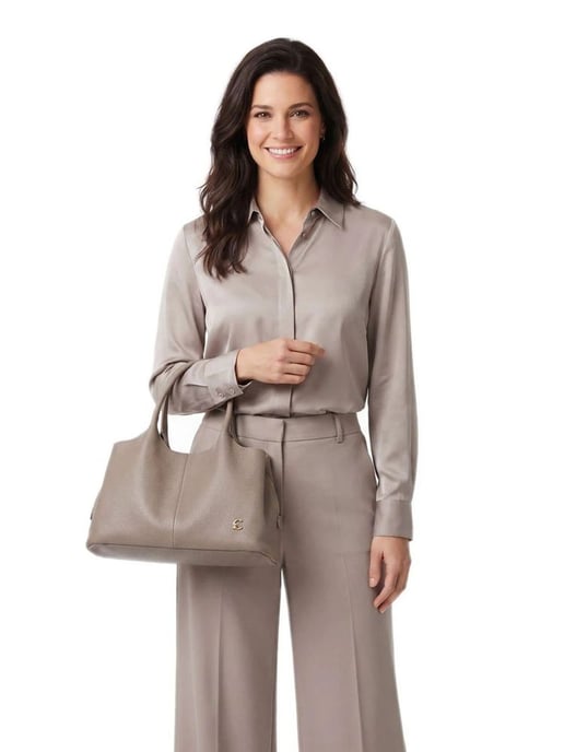 Coccinelle Handtasche Warmes Taupe - Image 6