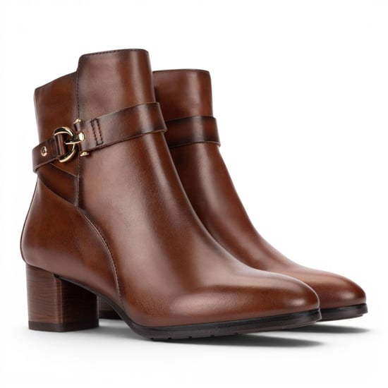 Pikolinos braune Lederstiefel mit Absatz für Frauen – Calafat - Image 3