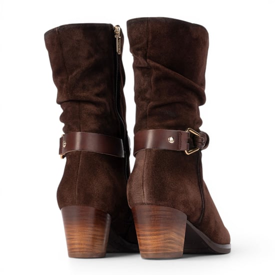 Pikolinos Damen-Dunkelbraune Lederstiefel bis zur Mitte der Wadenhöhe – Zamora - Image 5