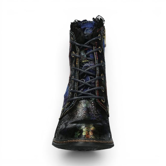 Laura Vita Floral-Goth viktorianische blaue Lederstiefel mit Absatz – Alcizeeo-190 - Image 5