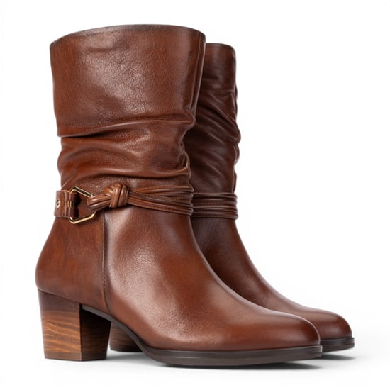Pikolinos braune Lederstiefel bis zur Mitte der Waden – Zamora - Image 3