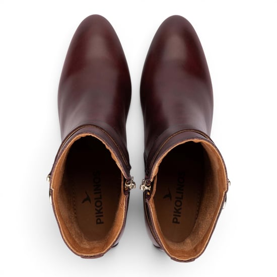 Pikolinos Damen rote Lederstiefel mit Fußabsatz – Calafat - Image 6