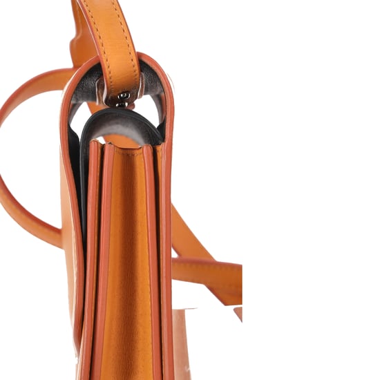 Jil Sander Flap Crossbody Bag aus orangefarbenem Leder - Image 2