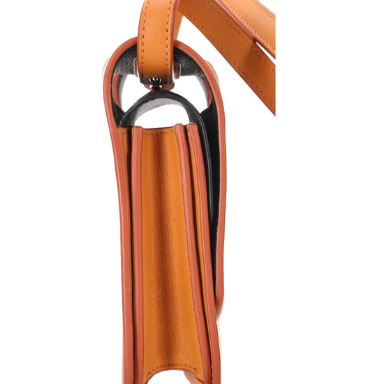 Jil Sander Flap Crossbody Bag aus orangefarbenem Leder - Image 4
