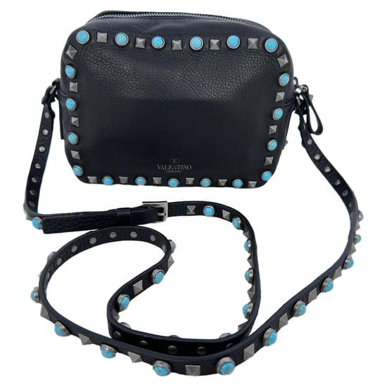 Valentino Rolling Rockstud Kameratasche aus schwarzem Leder - Image 3