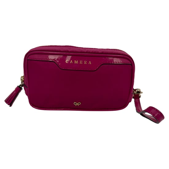 Anya Hindmarch Kameratasche mit Reißverschluss aus pinkfarbenem Nylon - Image 1