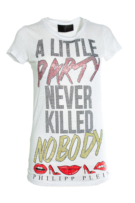 Philipp Plein, T-Shirt mit Strasssteinen - Image 1
