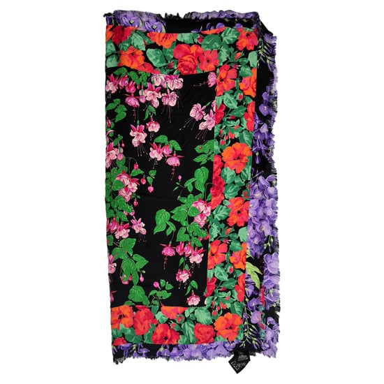 Gucci Schal mit Blumendruck aus mehrfarbigem Seide - Image 2